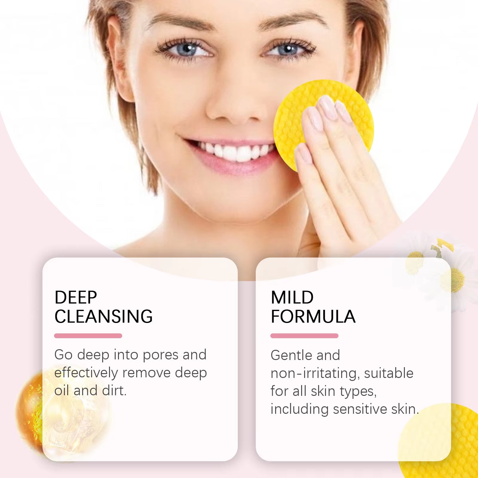 Turmeric Facial Exfoliating Sponge Pore Shrinking Oil Control Smooth Skin Cleansing Kojic Acid Facial Cleaning Sponges